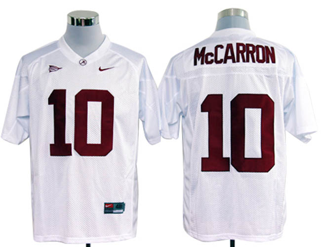 Alabama Crimson Tide #10 AJ McCarron White NCAA Jerseys